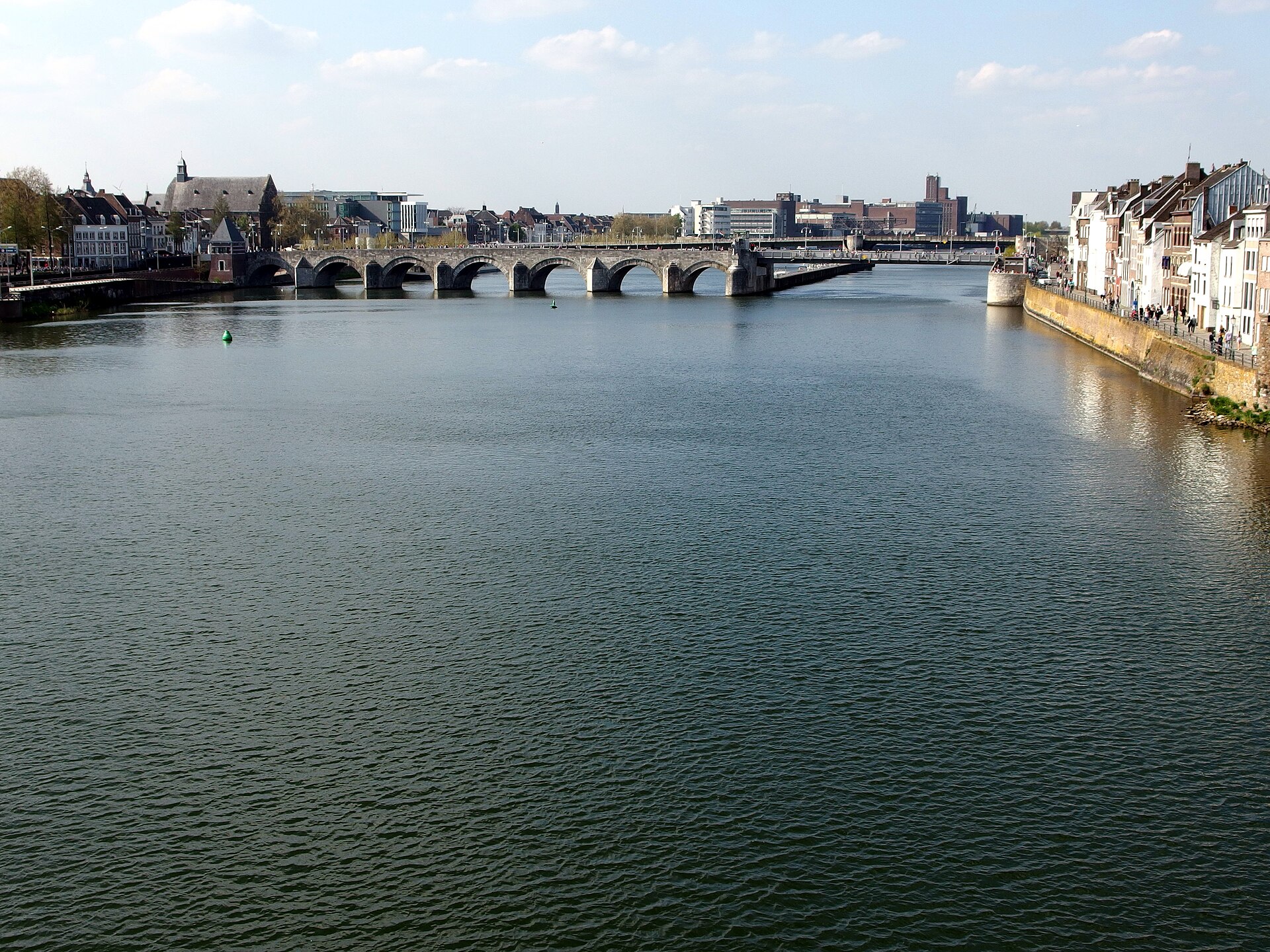 The Sint-Servaasbrug bridge over the Meuse river in Maastricht, Limburg